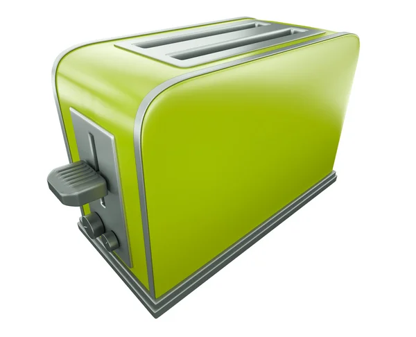 绿色的烤面包机 — 图库照片