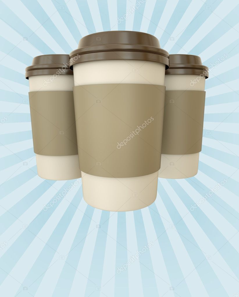 Coffee cups poster
