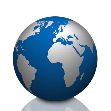 World globe trade map clipart