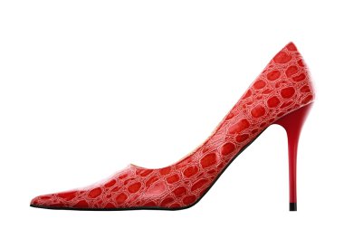 Romantic Women High Heels Red Shoes clipart