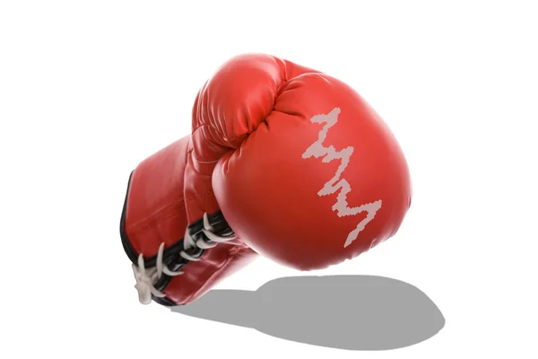 Boxhandschuhe als Symbol der Finanzkrise — Stockfoto