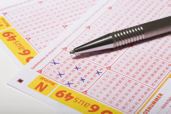 stock image Lottery Dokumtent with Pen
