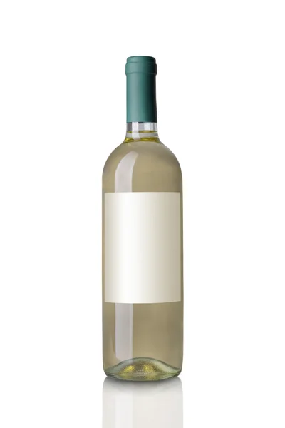 Білий пляшку вина — стокове фото