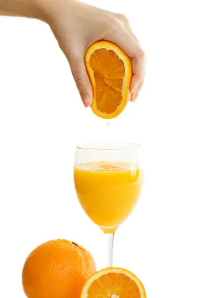 大杯橙汁的早餐 — 图库照片