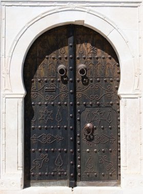 Antik grunge kapı ahşap ve metal yapılmış