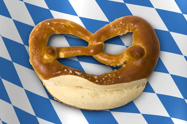 Fresh Bavarian pretzel for breakfast — Stock Photo, Image
