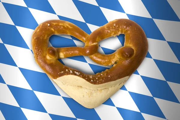 Fresh Bavarian pretzel for breakfast — Stock Photo, Image
