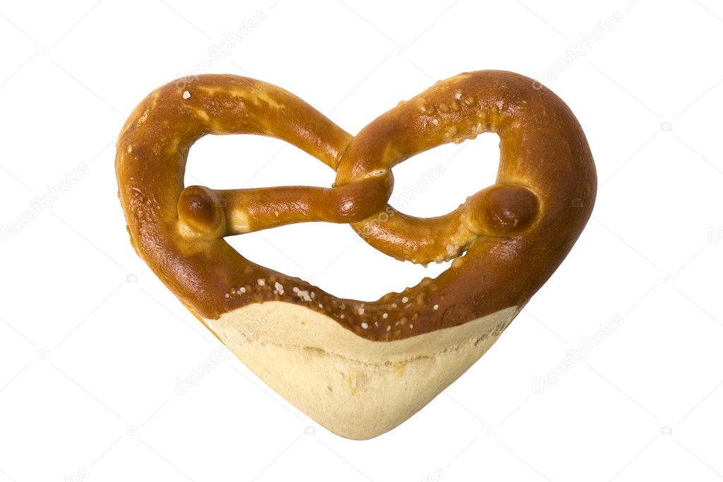 Fresh Bavarian pretzel for breakfast