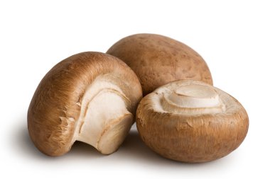 Fresh Mushrooms Vegetables Isolated on White Background clipart