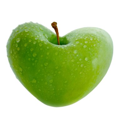 Apple With Heart clipart