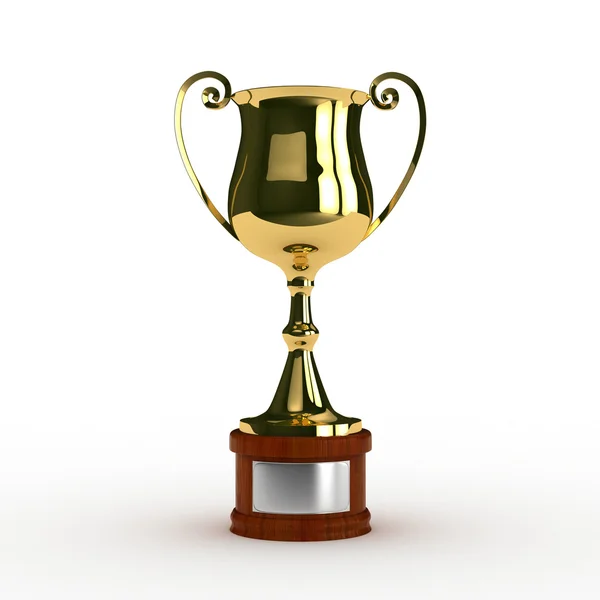 3d rendering of classic trophy in gold — Stock Photo, Image