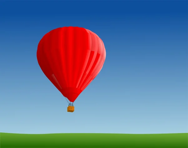Heißluftballon am Himmel — Stockvektor