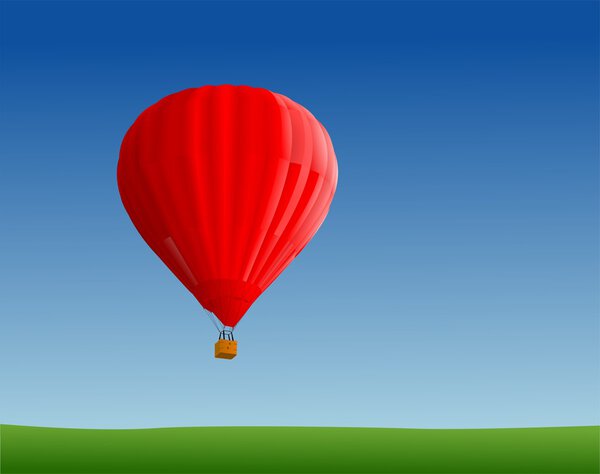 Hot air ballon in sky
