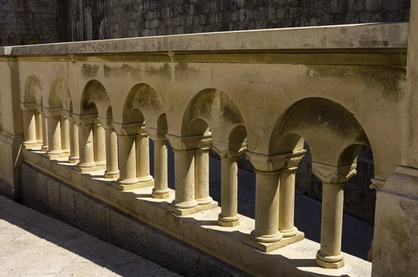 The stone railing with columns — Stock Photo, Image