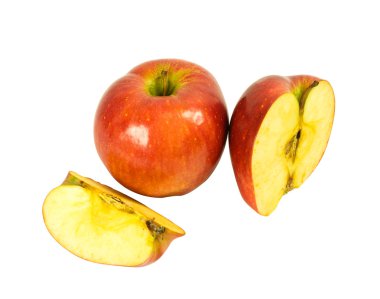 Whole and sliced apples clipart