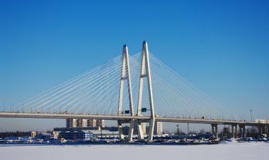 Big cable-stayed bridge clipart