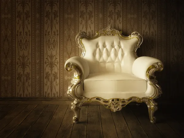 Grunge 风格的内饰与 Glamur 扶手椅 — 图库照片