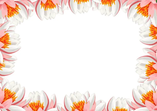 Lotus frame — Stock Photo, Image