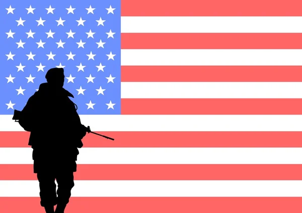 Американський солдат — стокове фото