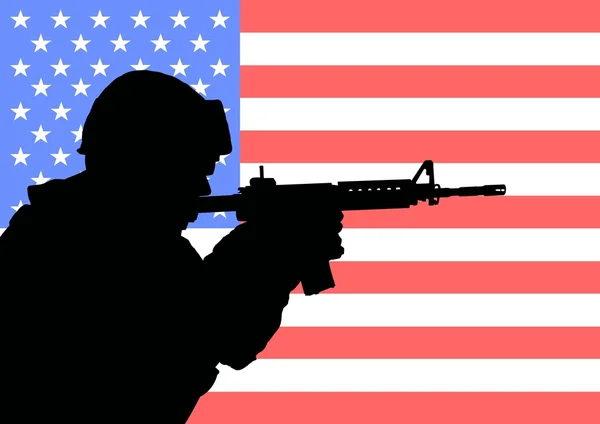 Amerikalı bir asker 2 — Stok fotoğraf