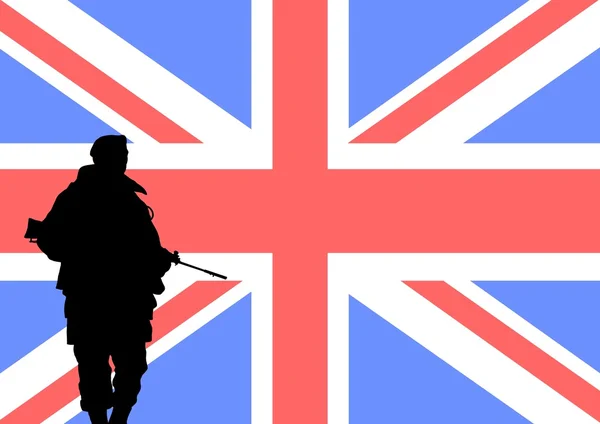 Британский солдат — стоковое фото