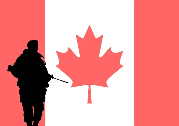 Канадский солдат — стоковое фото