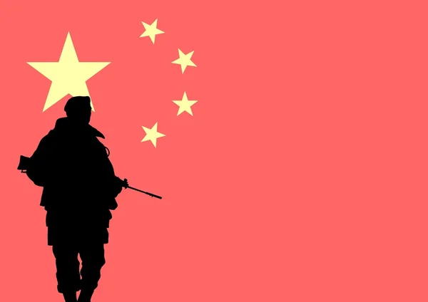 Κινεζική στρατιώτης — Φωτογραφία Αρχείου