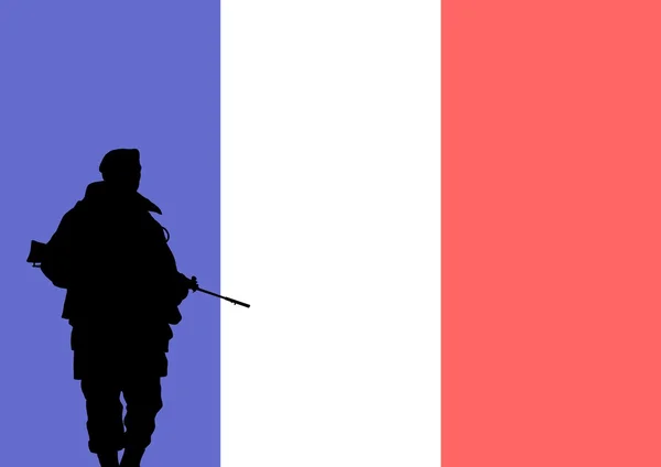 Francuski żołnierz — Zdjęcie stockowe
