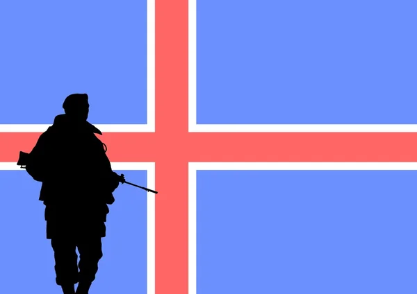 Soldado islandês — Fotografia de Stock