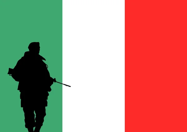 Italský voják — Stock fotografie