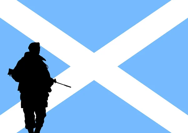 Шотландский солдат — стоковое фото