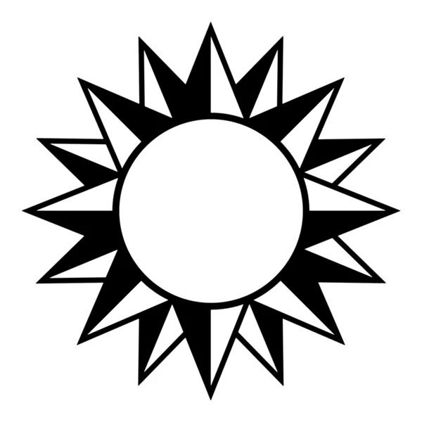 Black and white sun — Stock Photo, Image