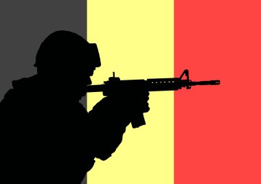 Belgian soldier 2 clipart