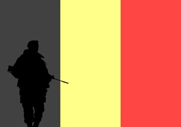 Belgijski żołnierz — Zdjęcie stockowe