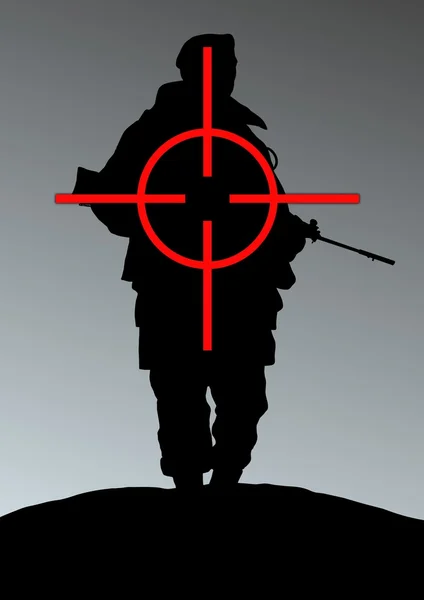 Objetivo del soldado — Foto de Stock