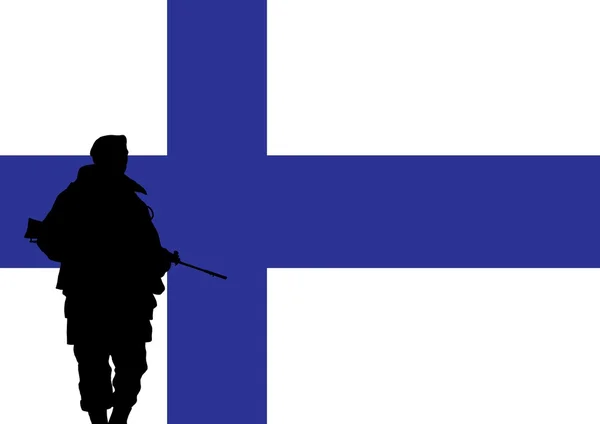Finnish soldier — Stock Photo, Image
