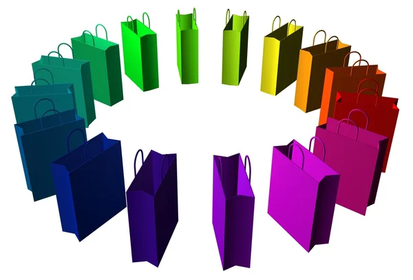 Rainbow bags — Stock Photo, Image