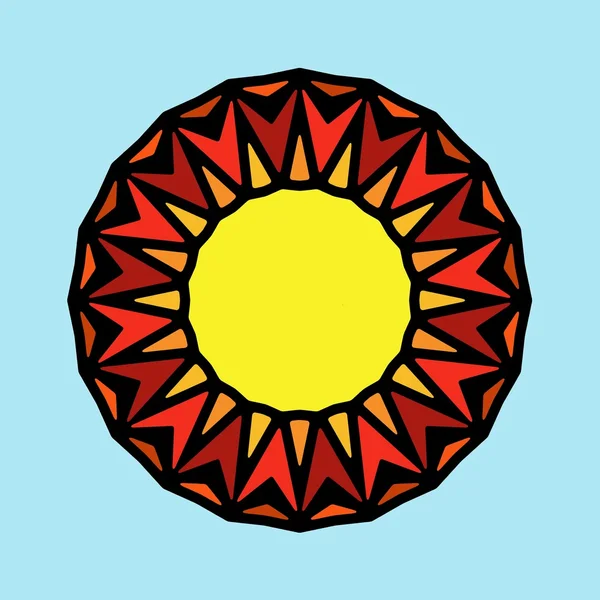 Zjednodušující Ilustrace Slunce — Stock fotografie