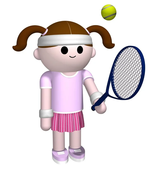 Meisje tennissen — Stockfoto