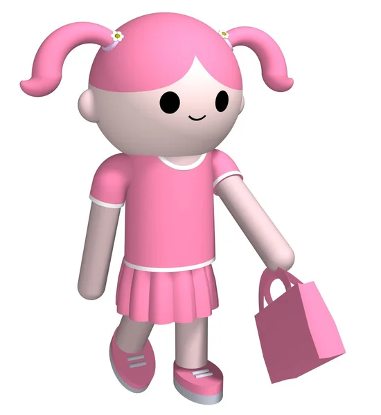 Pink girl — Stock Photo, Image