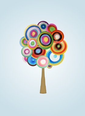 Painted tree clipart