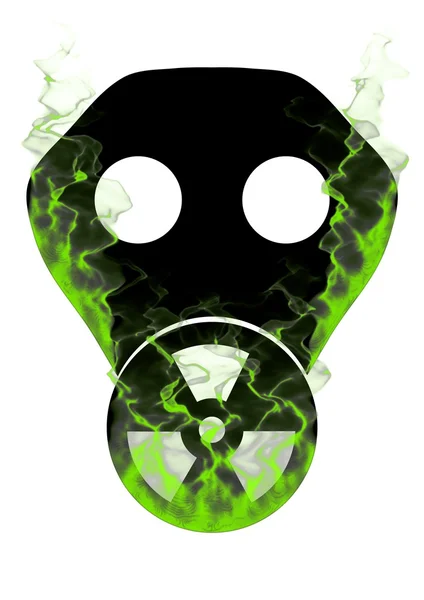 Toxic Mask and smoke — Stock Photo, Image