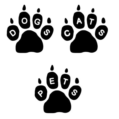 3 paws clipart