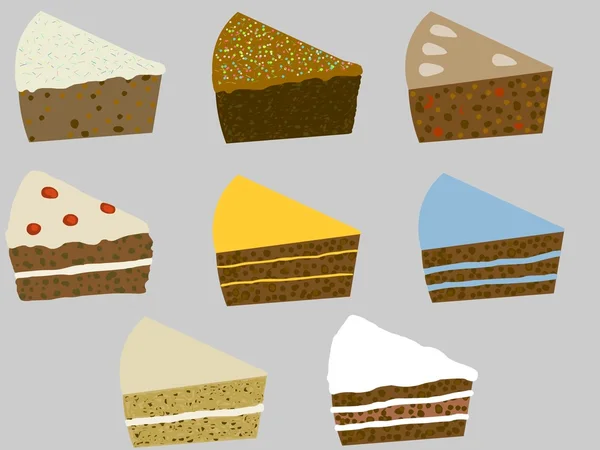 Tårta skivor — Stockfoto