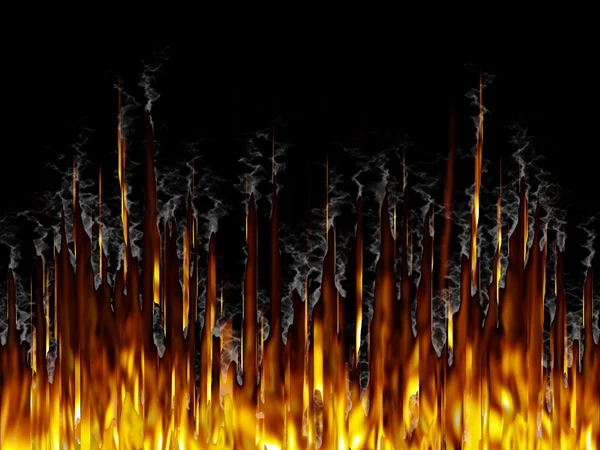 Yangın ve duman — Stok fotoğraf