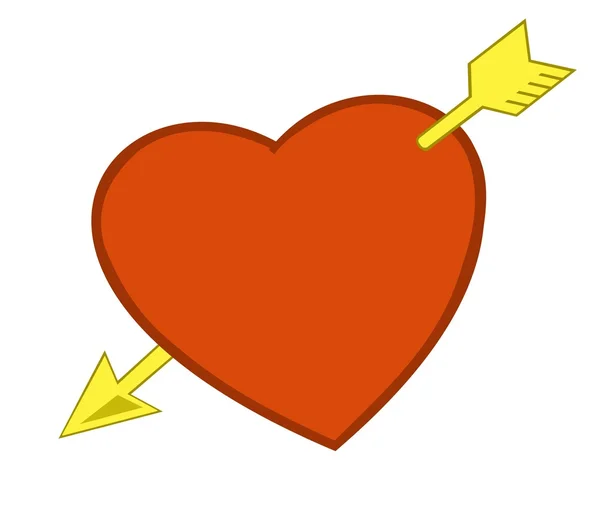 Corazón y flecha — Foto de Stock