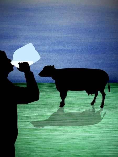 Питьевое молоко — стоковое фото