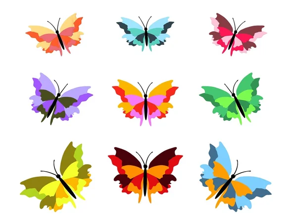 Dokuz kelebekler — Stok fotoğraf