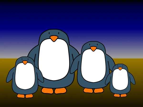 Penguin family unit — Stock Photo, Image