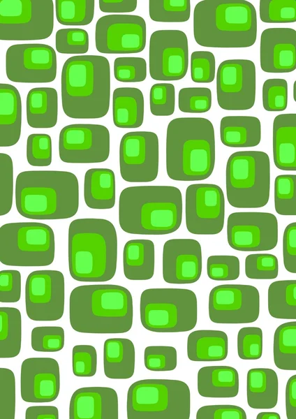 Retro zelené zaoblené čtverečky — Stock fotografie